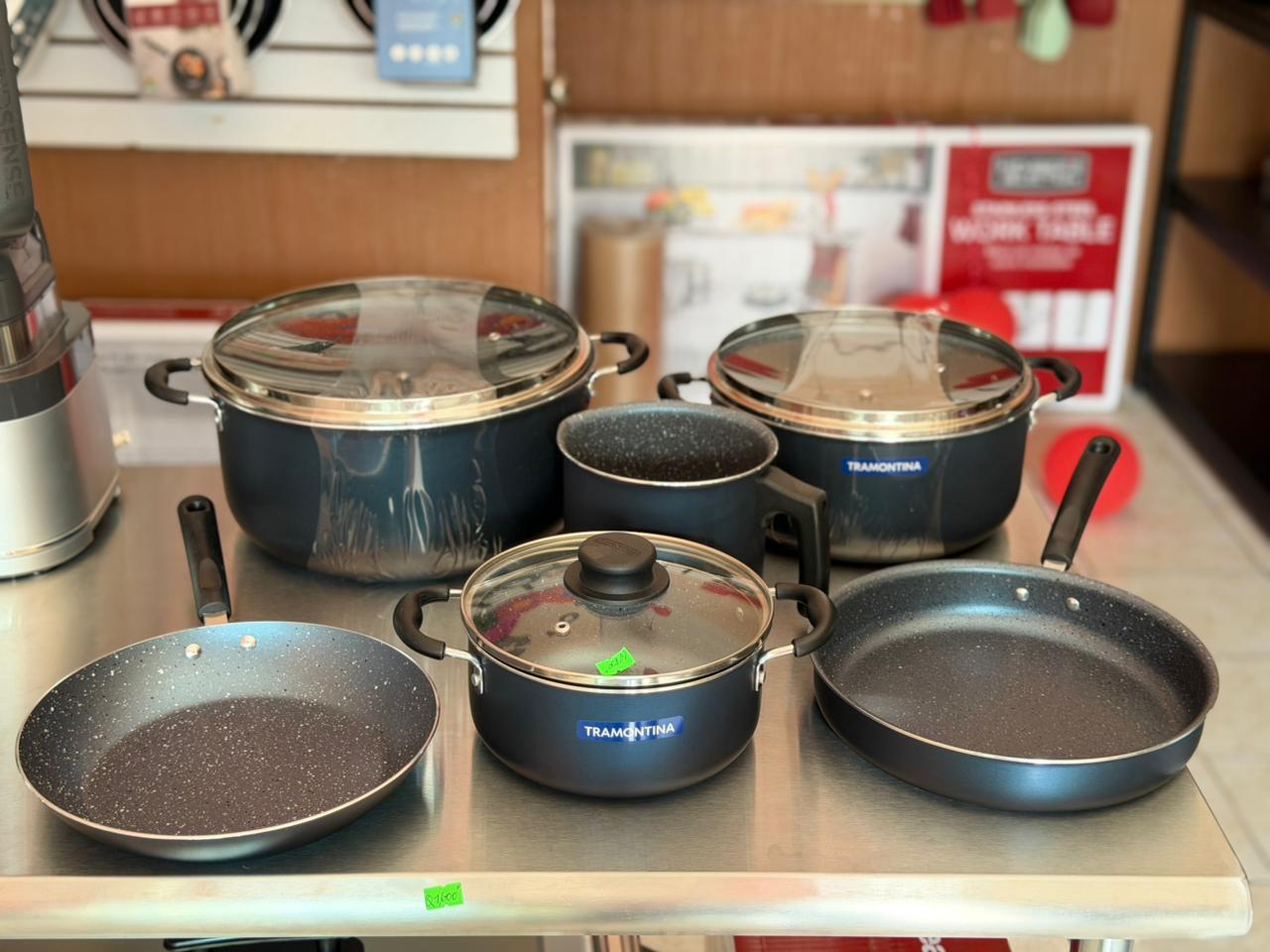 Batería de Cocina Tramontina Azul (9 Piezas)