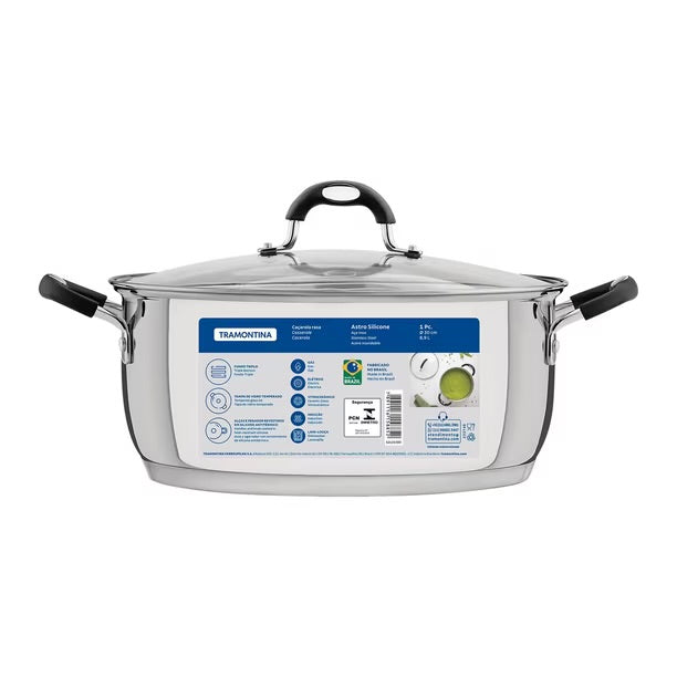 Cacerola Tapa Vidrio 8.5l TRAMONTINA