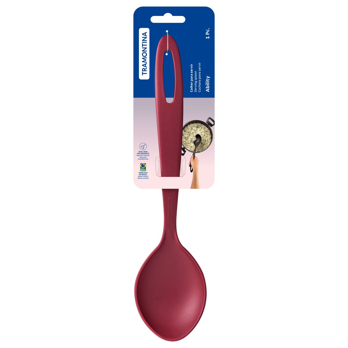 Cuchará para Servir Nylon Roja