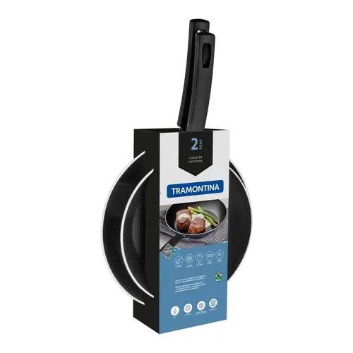 Juego de Sartenes 2 Pzs Aluminio Antiadherente Azul Sicilia TRAMONTINA